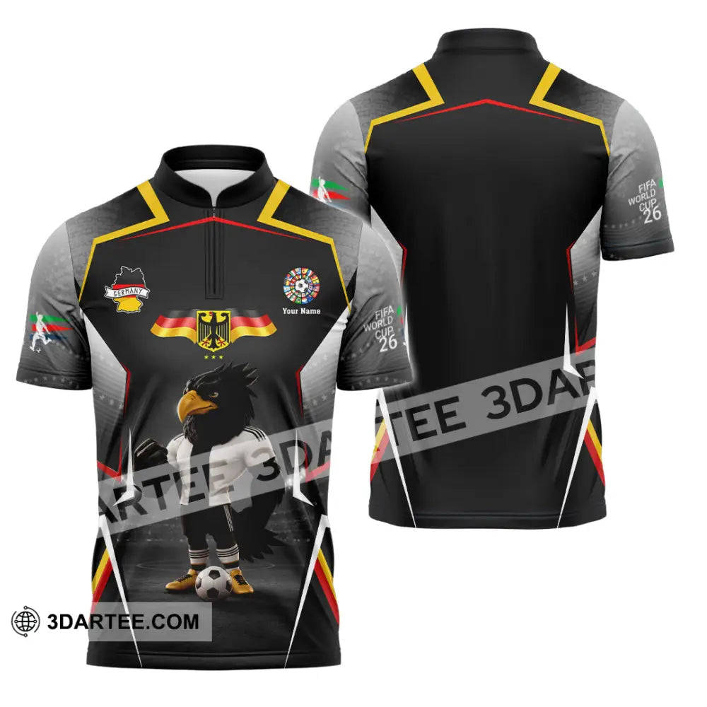 Unisex Shirt - Custom Germany World Cup 2026 Shirt - Zipper Polo Shirt / S - T-shirt