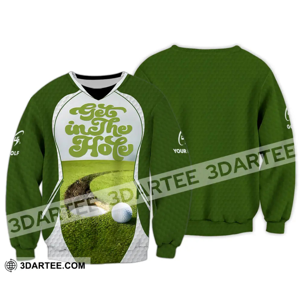 Unisex Shirt - Custom Get In The Hole Golf Shirt Long Sleeve / S T-shirt