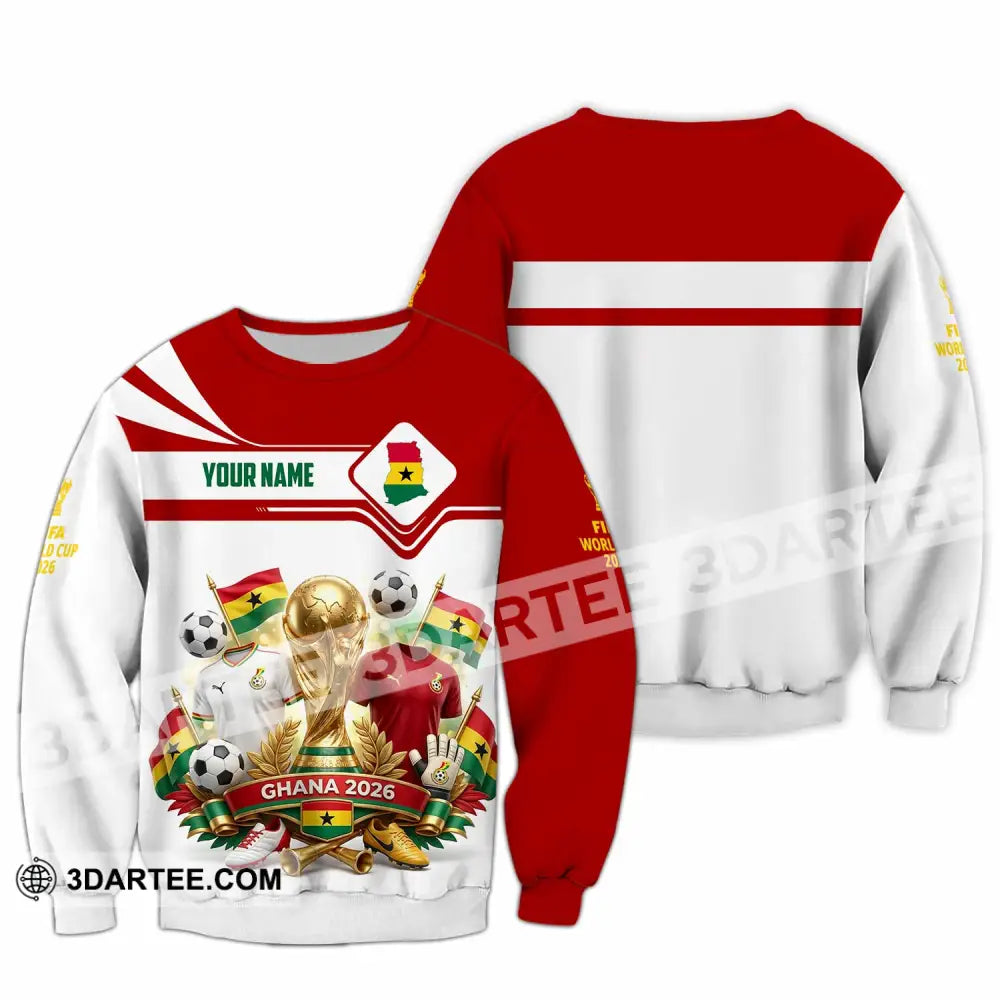 Unisex Shirt - Custom Ghana World Cup 2026 3D Shirt - Long Sleeve / S - T-shirt