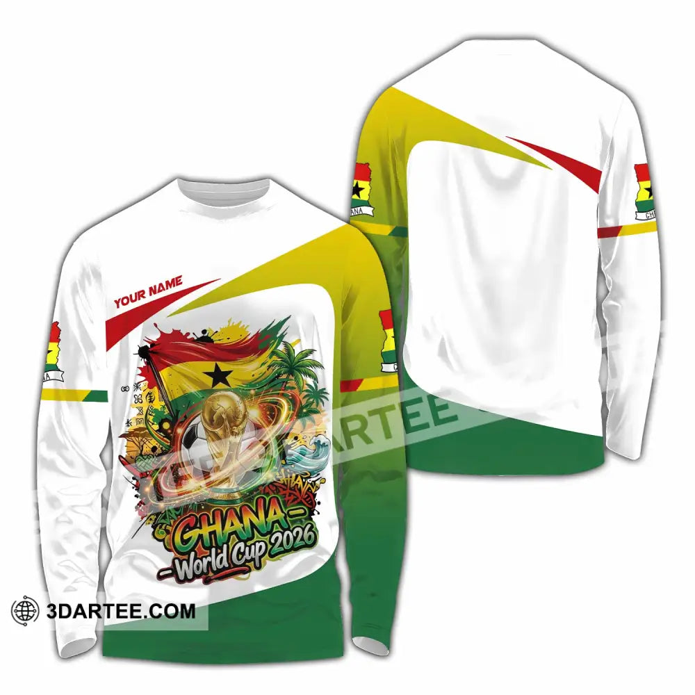 Unisex Shirt - Custom Ghana World Cup 2026 3D Shirt Long Sleeve Shirt / S T-shirt