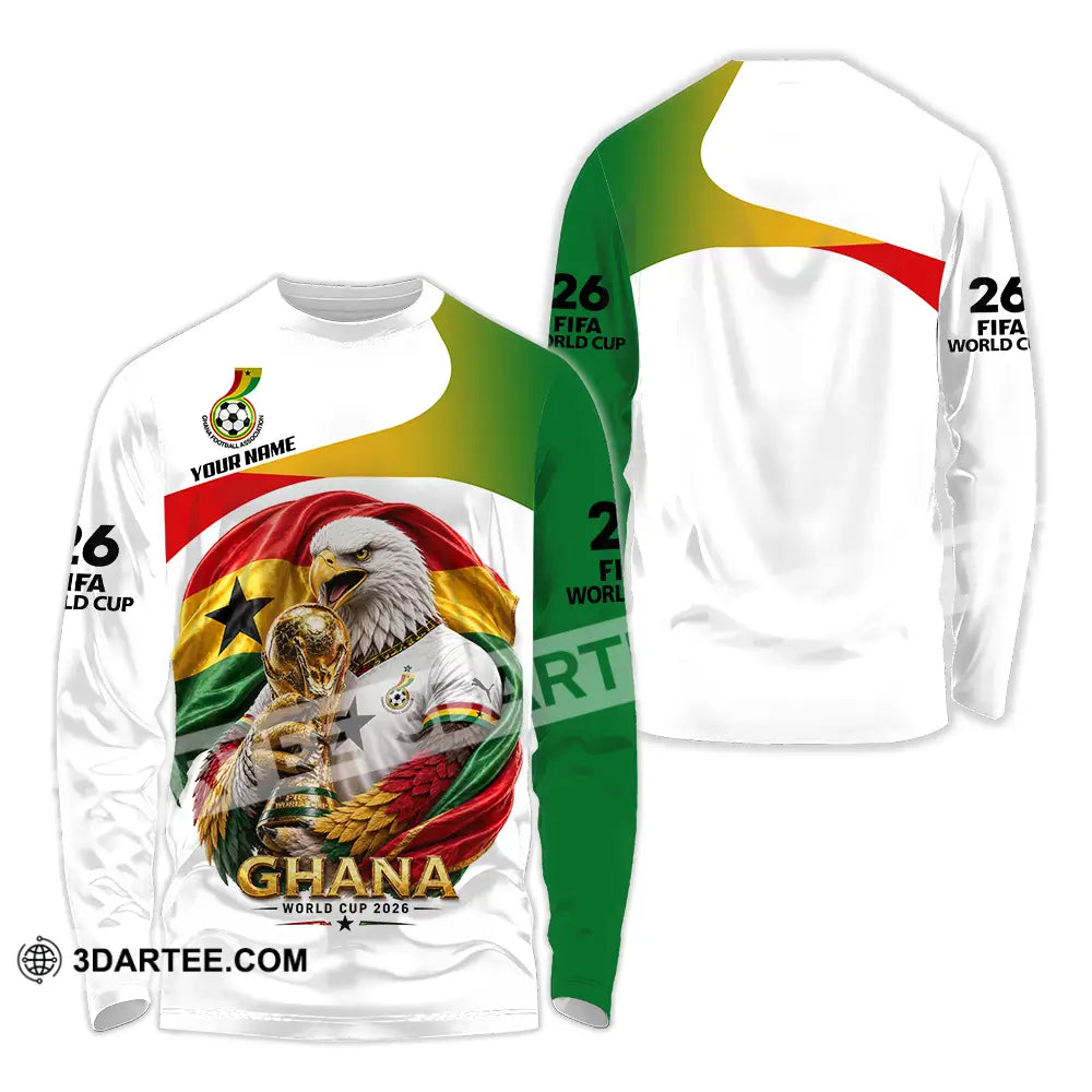 Unisex Shirt - Custom Ghana World Cup 2026 3D Shirt - Long Sleeve Shirt / S - T-shirt