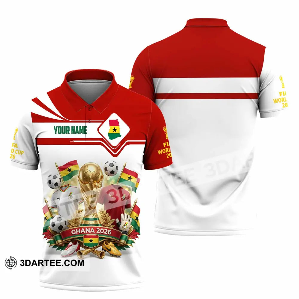 Unisex Shirt - Custom Ghana World Cup 2026 3D Shirt - Polo Shirt / S - T-shirt