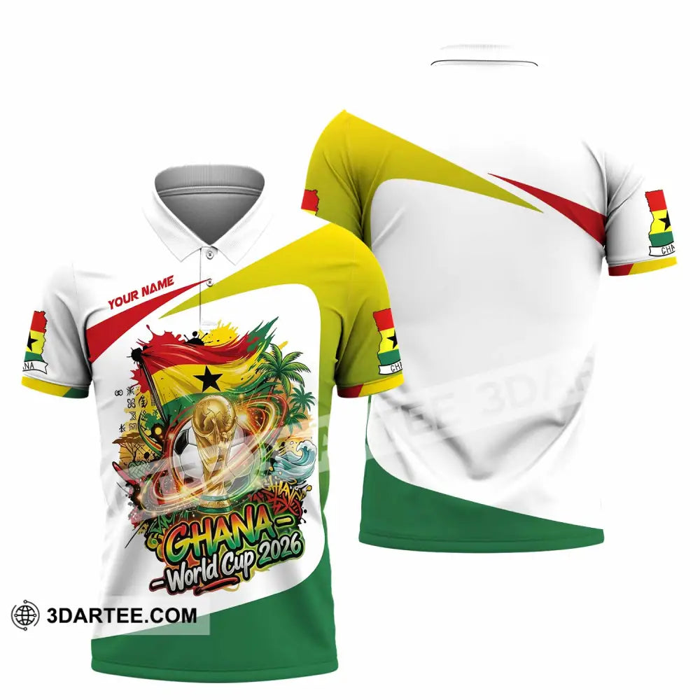Unisex Shirt - Custom Ghana World Cup 2026 3D Shirt Polo Shirt / S T-shirt
