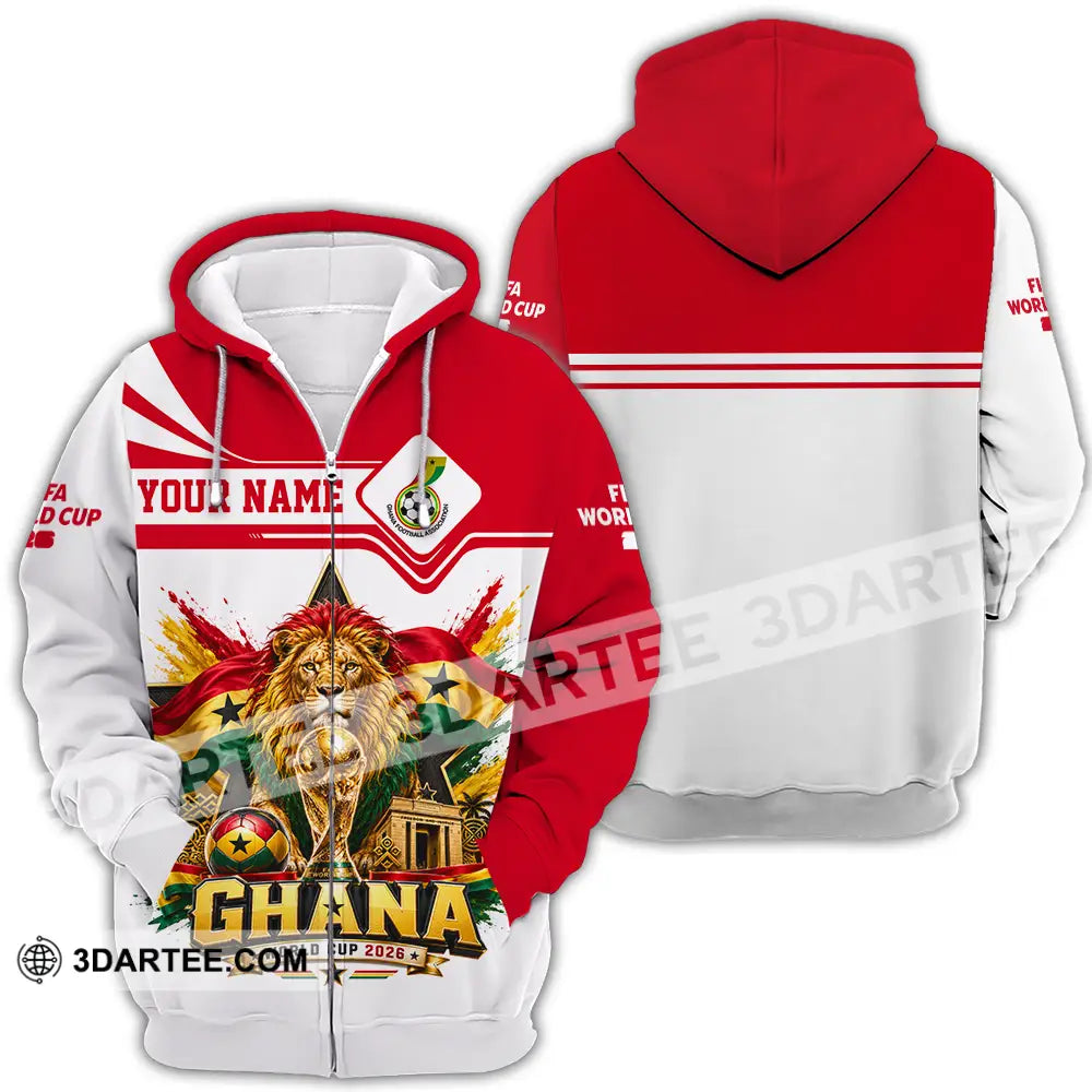 Unisex Shirt - Custom Ghana World Cup 2026 Shirt - Zipper Hoodie / S - T-shirt