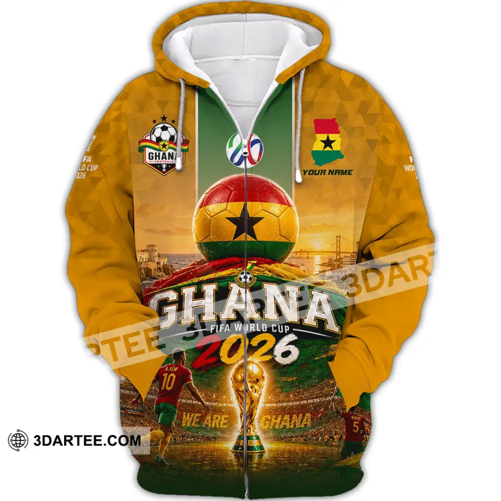Unisex Shirt - Custom Ghana World Cup 2026 Shirt - Zipper Hoodie / S - T-shirt