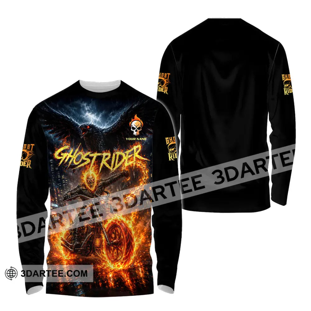 Unisex Shirt - Custom Ghost Rider Shirt - Long Sleeve Shirt / S - T-shirt