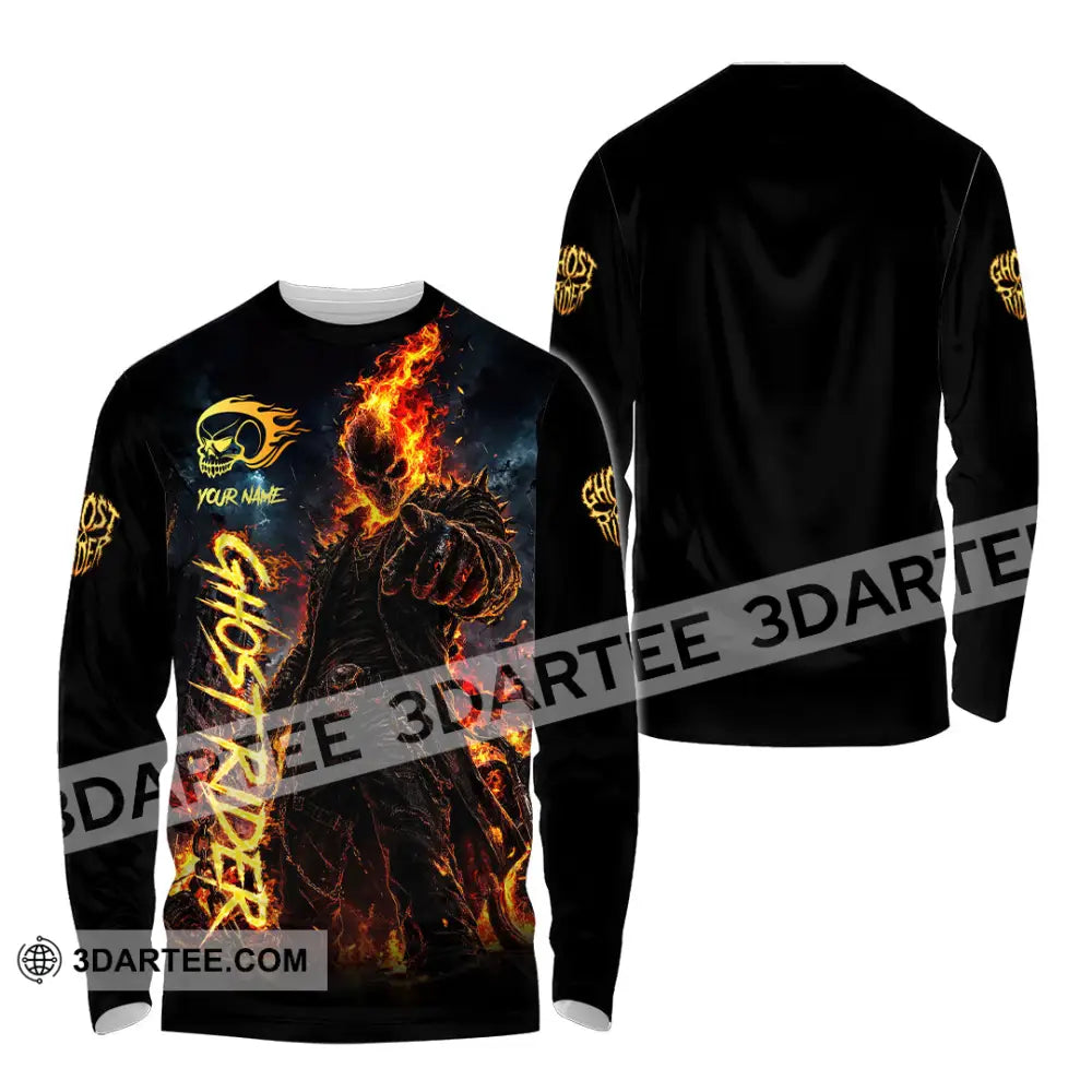 Unisex Shirt - Custom Ghost Rider Shirt - Long Sleeve Shirt / S - T-shirt