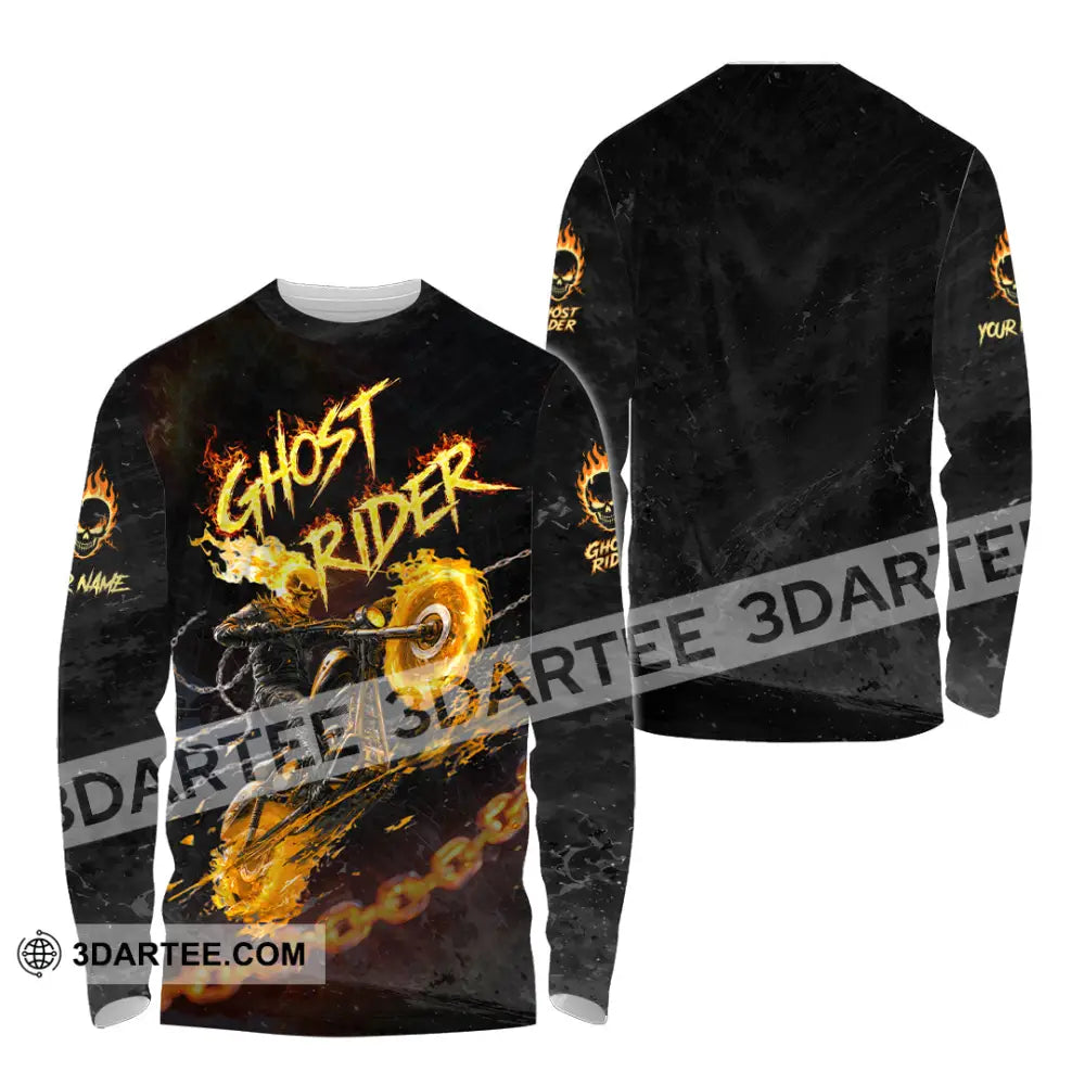Unisex Shirt - Custom Ghost Rider Shirt - Long Sleeve Shirt / S - T-shirt