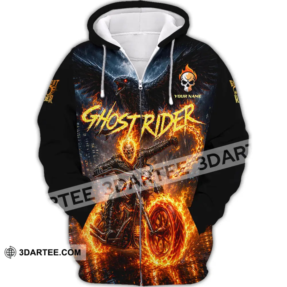 Unisex Shirt - Custom Ghost Rider Shirt - Zipper Hoodie / S - T-shirt