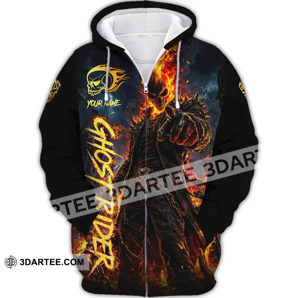Unisex Shirt - Custom Ghost Rider Shirt - Zipper Hoodie / S - T-shirt