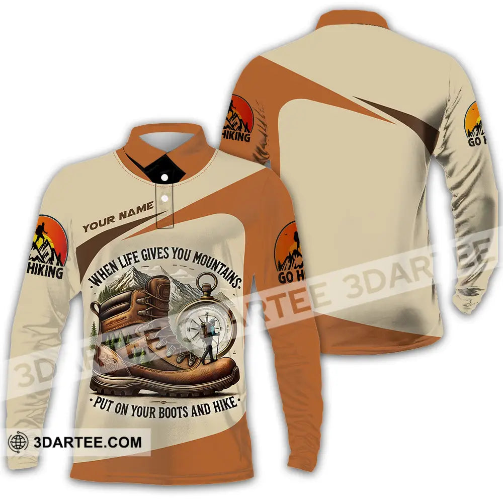 Unisex Shirt - Custom Go Hiking 3D Shirt - Long Sleeve Polo / S - T-shirt