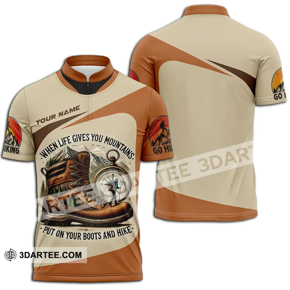 Unisex Shirt - Custom Go Hiking 3D Shirt - Zipper Polo Shirt / S - T-shirt