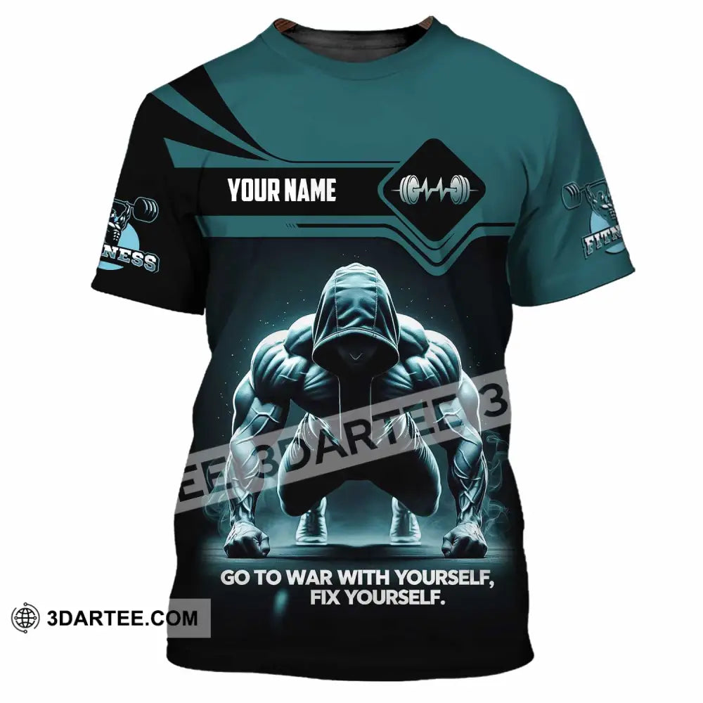 Unisex Shirt - Custom Go To War With Yourself Fix Yourself 3D Shirt T-Shirt / S T-shirt