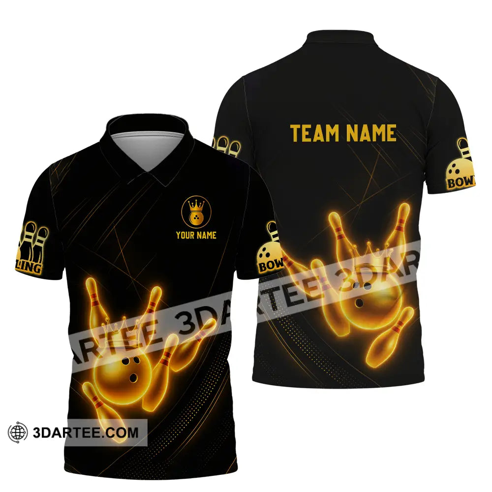 Unisex Shirt - Custom Golden Bowling Shirt Polo Shirt / S T-shirt