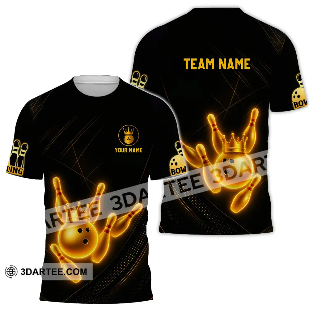 Unisex Shirt - Custom Golden Bowling Shirt T-Shirt / S T-shirt