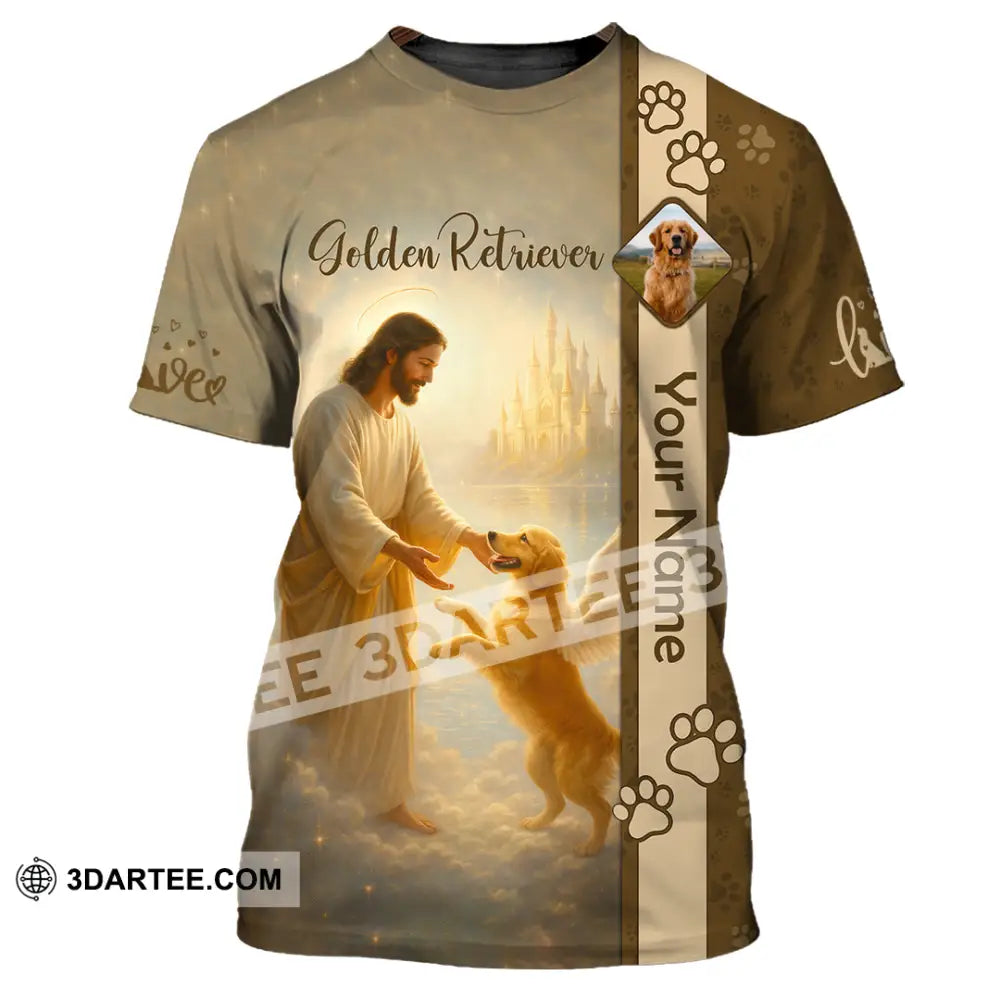 Unisex Shirt - Custom Golden Retriever And God Shirt T-Shirt / S T-shirt