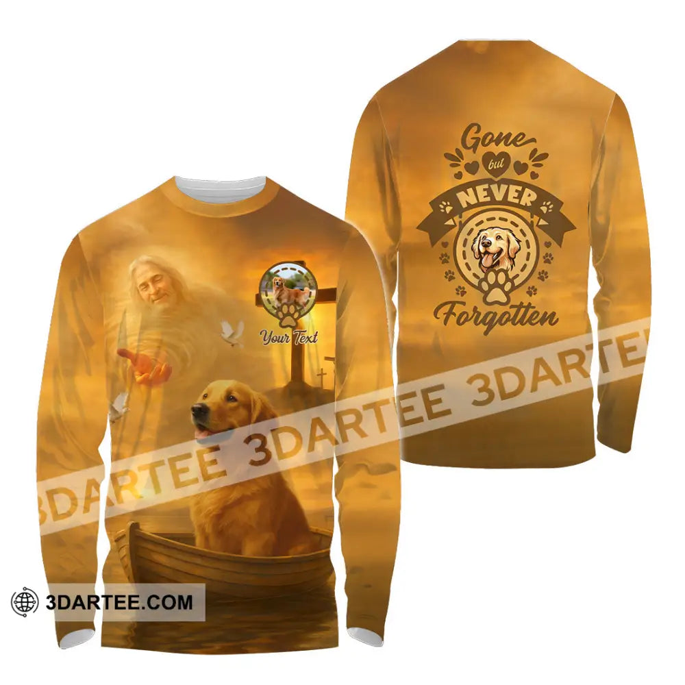 Unisex Shirt - Custom Golden Retriever Gone But Never Forgotten Shirt Long Sleeve Shirt / S T-shirt