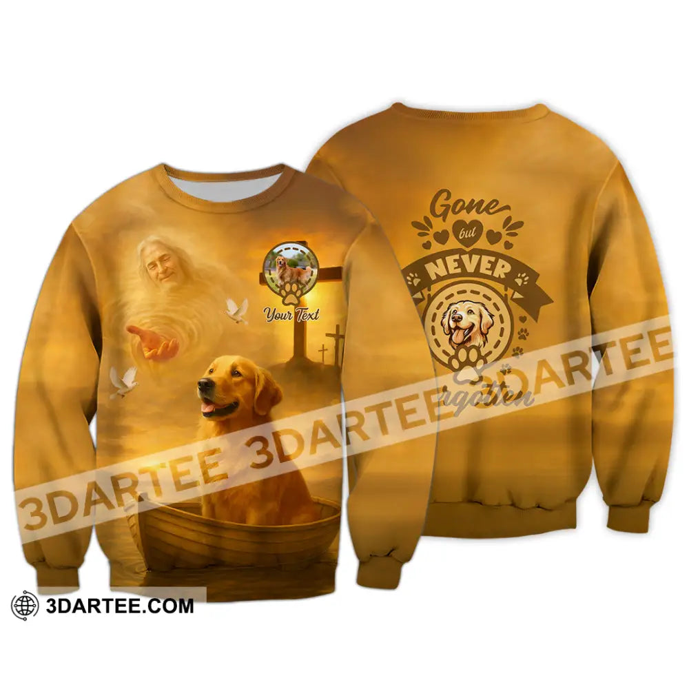 Unisex Shirt - Custom Golden Retriever Gone But Never Forgotten Shirt Long Sleeve / S T-shirt