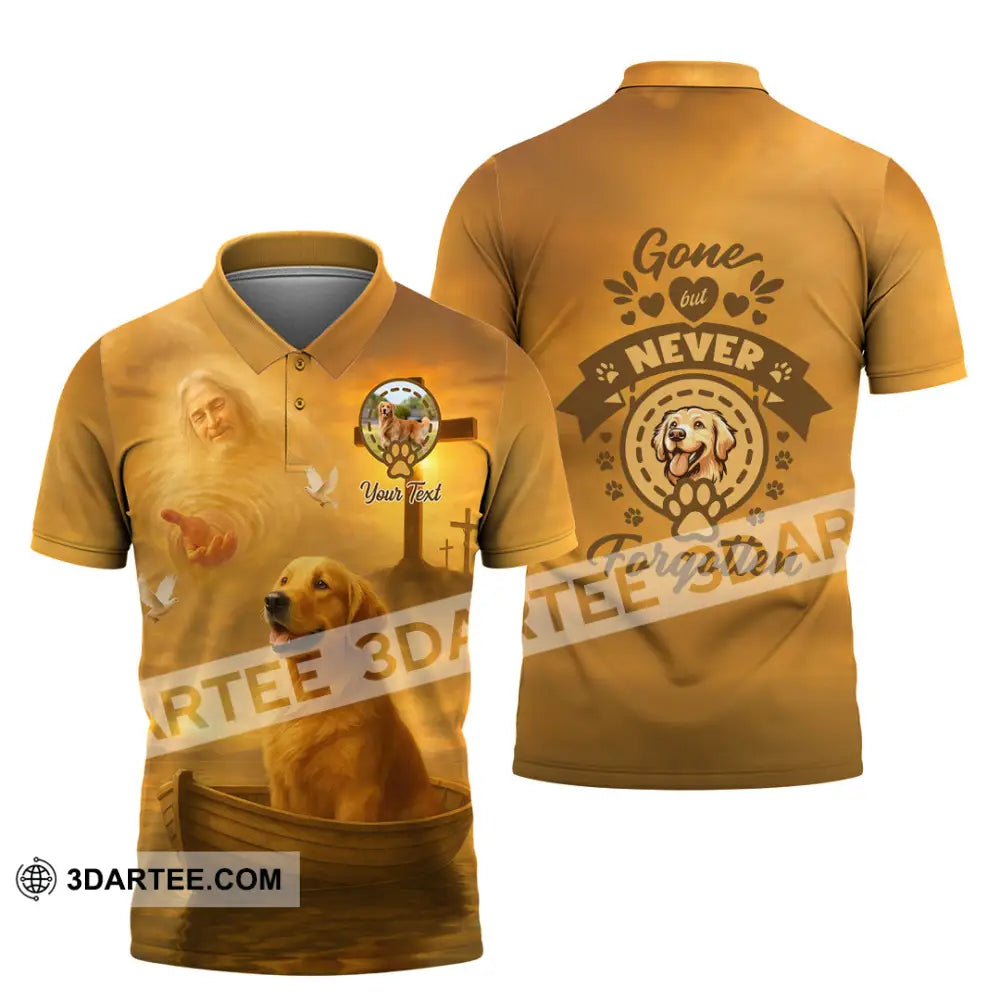Unisex Shirt - Custom Golden Retriever Gone But Never Forgotten Shirt Polo Shirt / S T-shirt