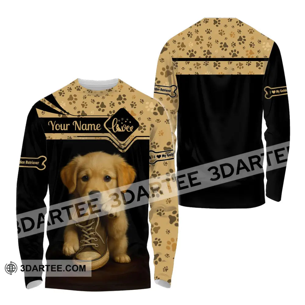 Unisex Shirt - Custom Golden Retriever Shirt Long Sleeve Shirt / S T-shirt