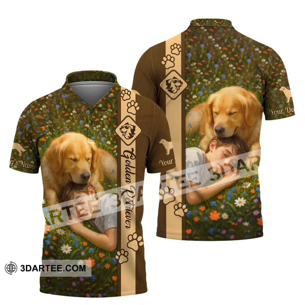 Unisex Shirt - Custom Golden Retriever Shirt Polo Shirt / S T-shirt