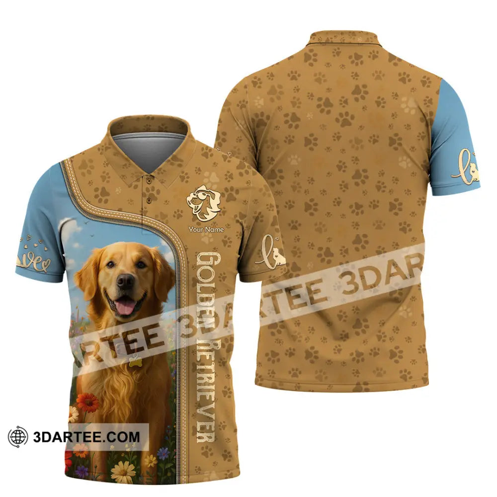 Unisex Shirt - Custom Golden Retriever Shirt Polo Shirt / S T-shirt
