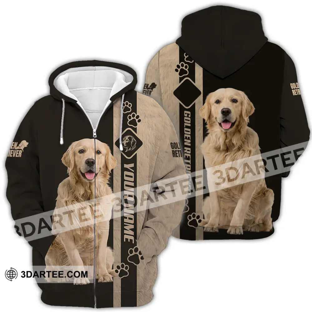 Unisex Shirt - Custom Golden Retriever Shirt Zipper Hoodie / S T-shirt