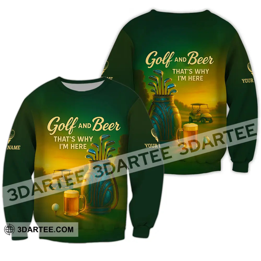 Unisex Shirt - Custom Golf And Beer Shirt Long Sleeve / S T-shirt