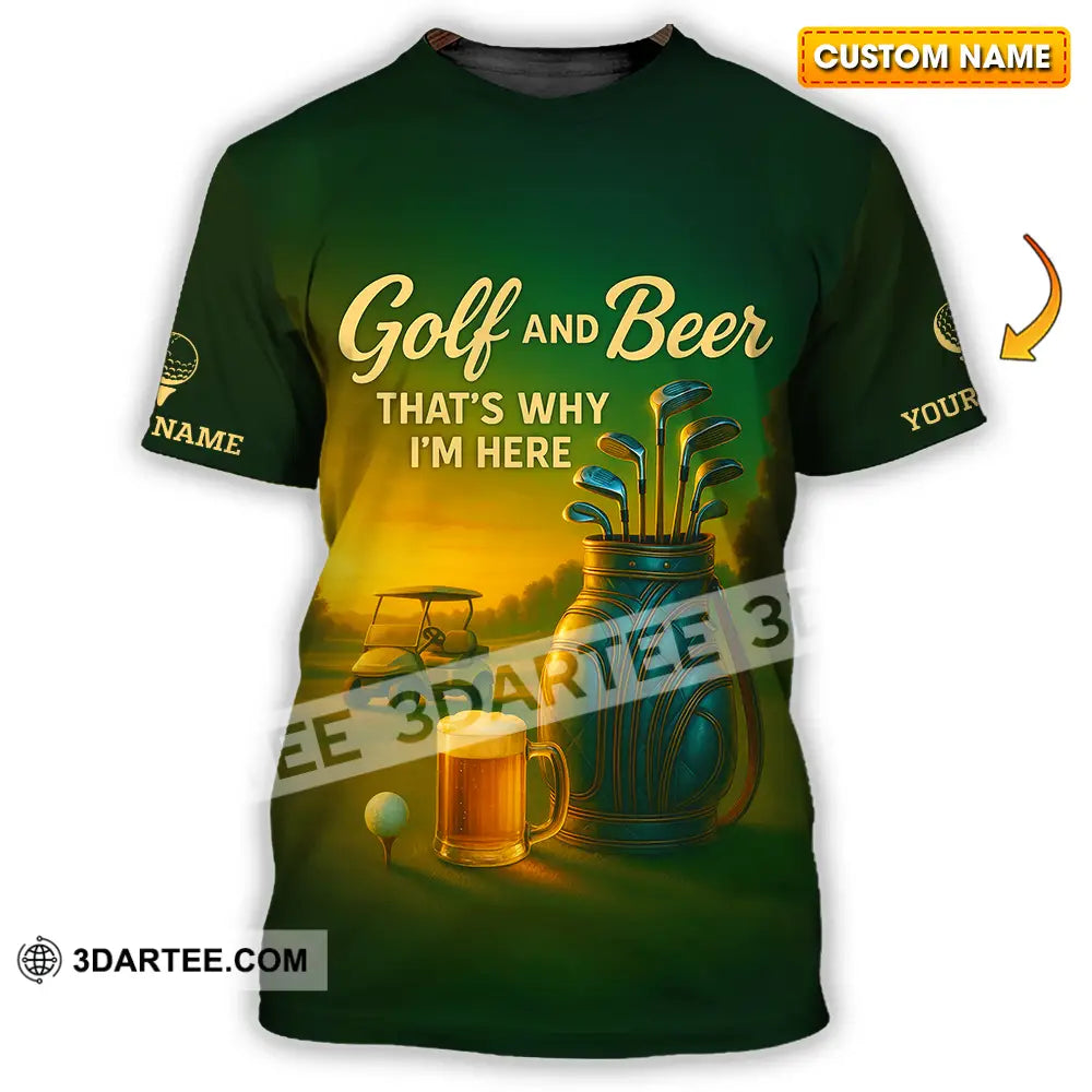 Unisex Shirt - Custom Golf And Beer Shirt T-shirt