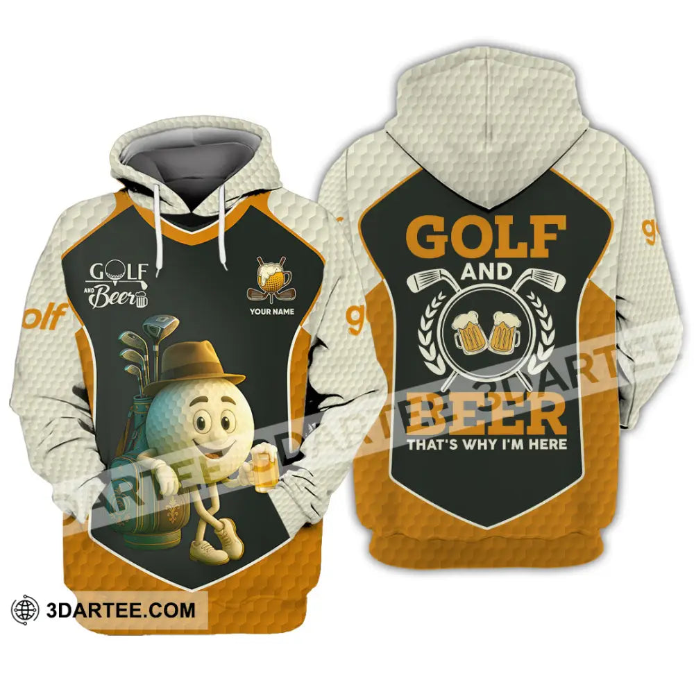 Unisex Shirt - Custom Golf And Beer That Is Why I am Here Shirt Hoodie / S T-shirt