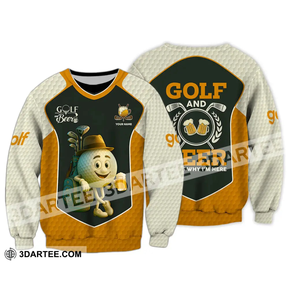 Unisex Shirt - Custom Golf And Beer That Is Why I am Here Shirt Long Sleeve / S T-shirt