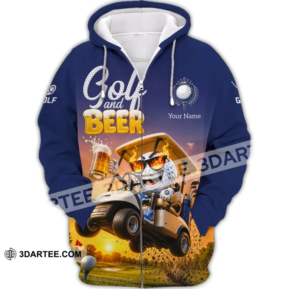 Unisex Shirt - Custom Golf And Free Shirt - Zipper Hoodie / S - T-shirt