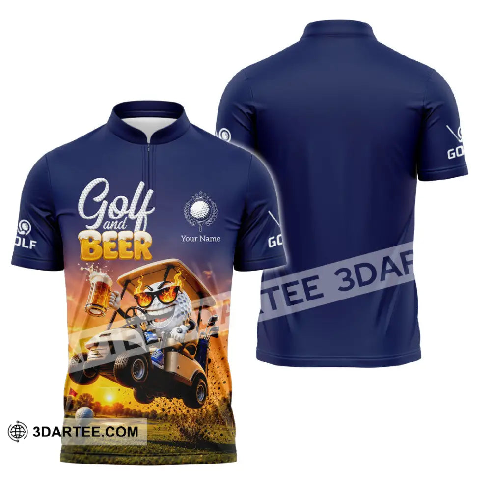 Unisex Shirt - Custom Golf And Free Shirt - Zipper Polo Shirt / S - T-shirt