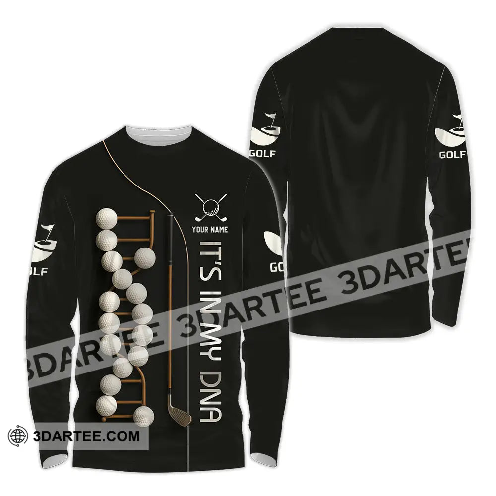 Unisex Shirt - Custom Golf In My DNA Shirt Long Sleeve Shirt / S T-shirt