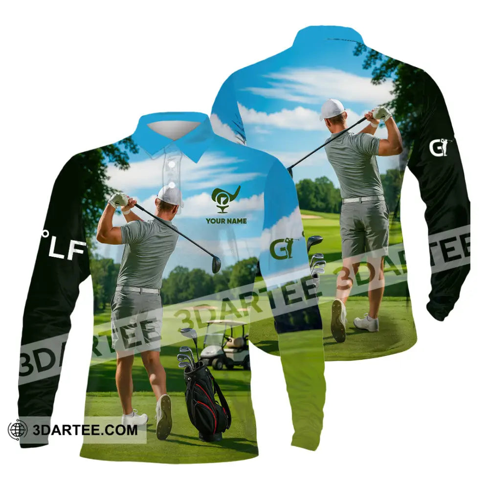 Unisex Shirt - Custom Golf Man Shirt Long Sleeve Polo / S T-shirt