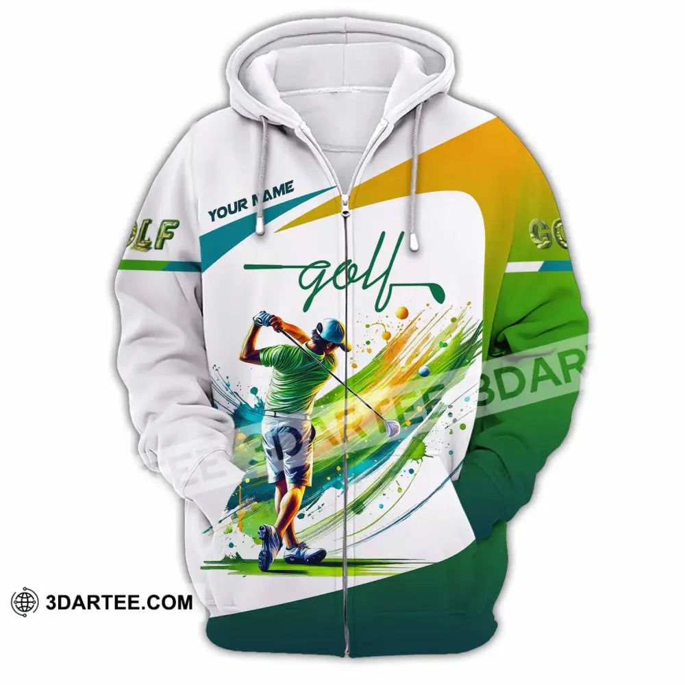 Unisex Shirt - Custom Golf Player Shirt Zipper Hoodie / S T-shirt