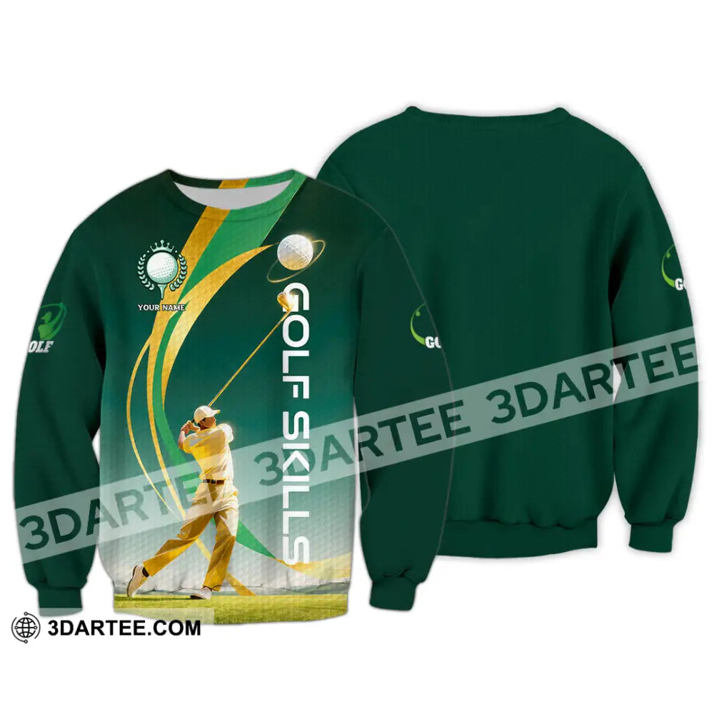Unisex Shirt - Custom Golf Skills 3D Shirt Long Sleeve / S T-shirt