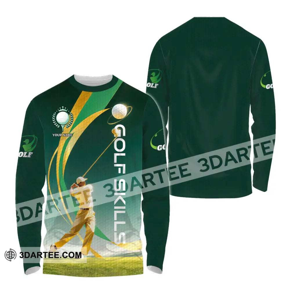 Unisex Shirt - Custom Golf Skills 3D Shirt Long Sleeve Shirt / S T-shirt