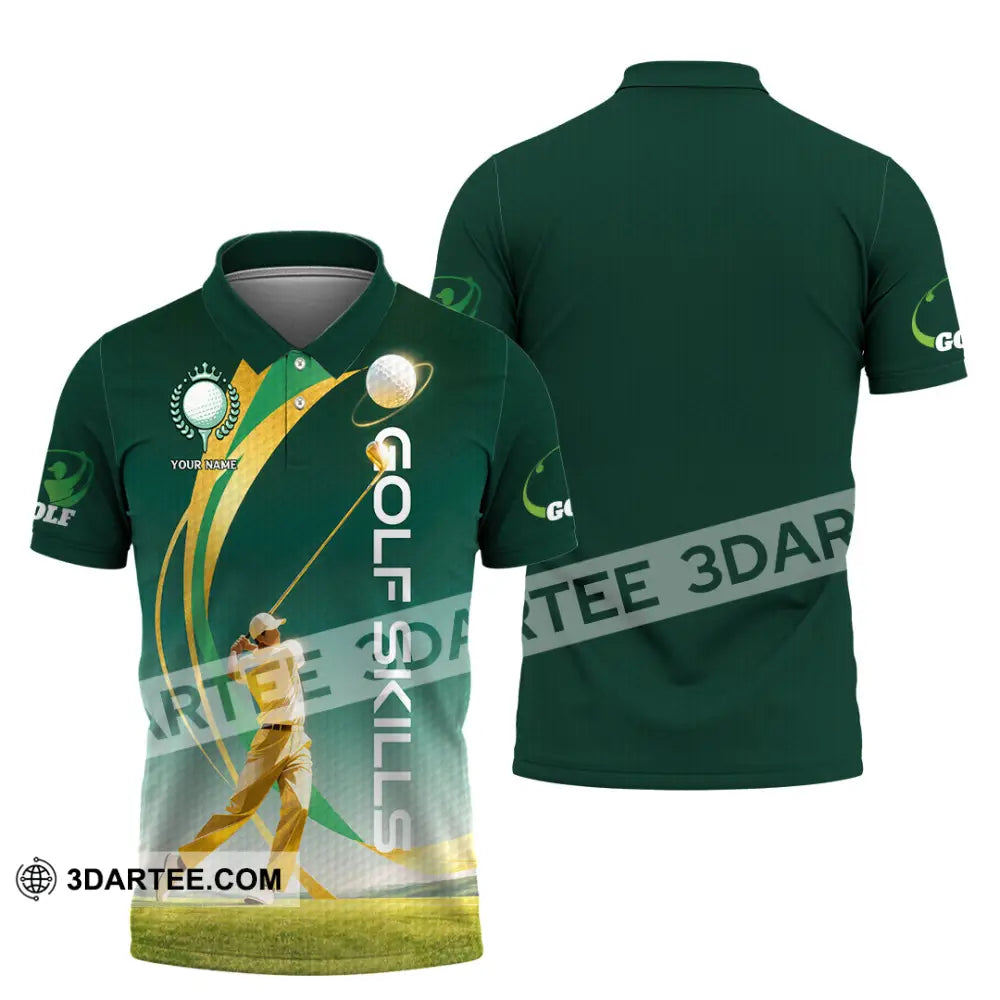 Unisex Shirt - Custom Golf Skills 3D Shirt Polo Shirt / S T-shirt