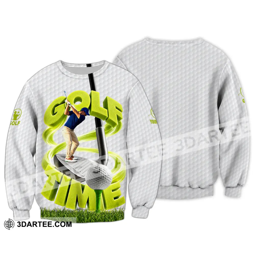 Unisex Shirt - Custom Golf Time Shirt - Long Sleeve / S - T-shirt
