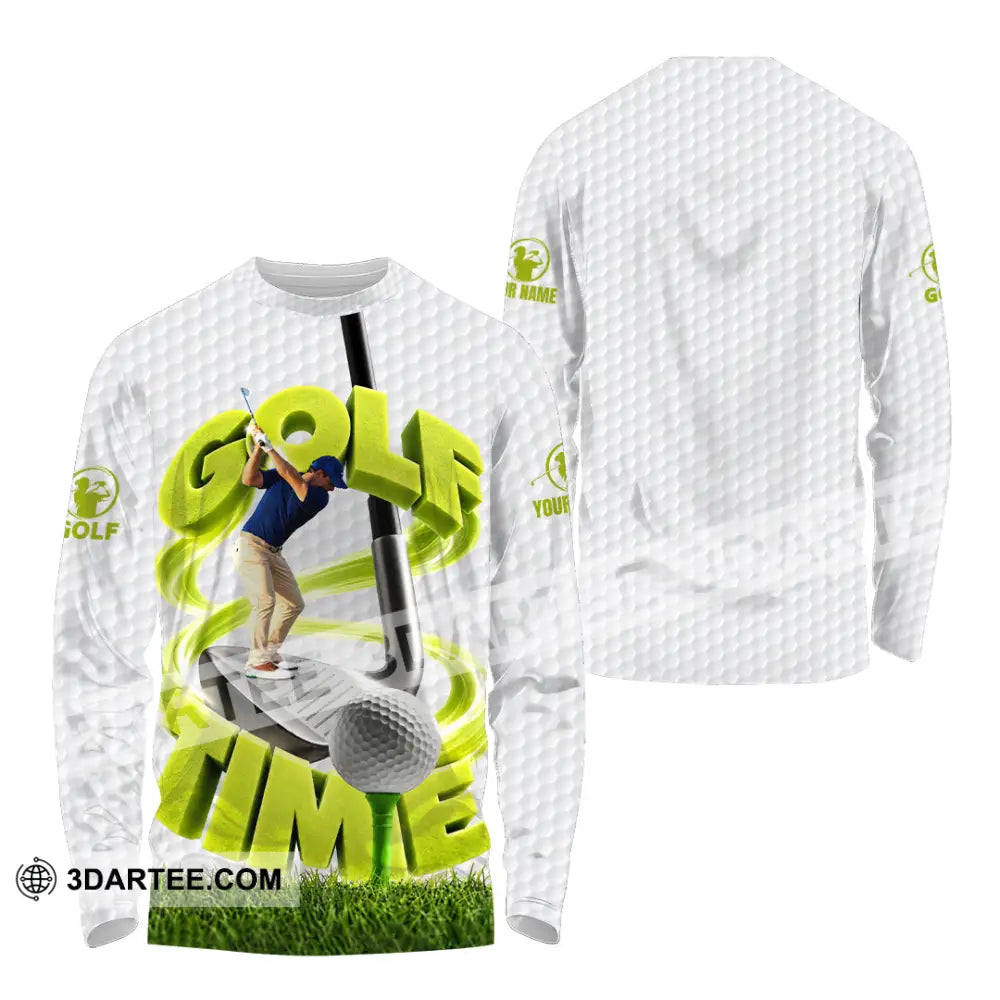 Unisex Shirt - Custom Golf Time Shirt - Long Sleeve Shirt / S - T-shirt