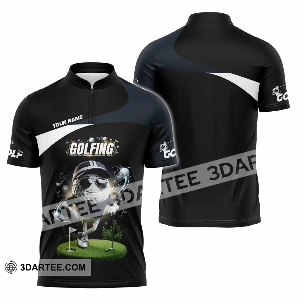 Unisex Shirt - Custom Golfing Shirt - Zipper Polo Shirt / S - T-shirt