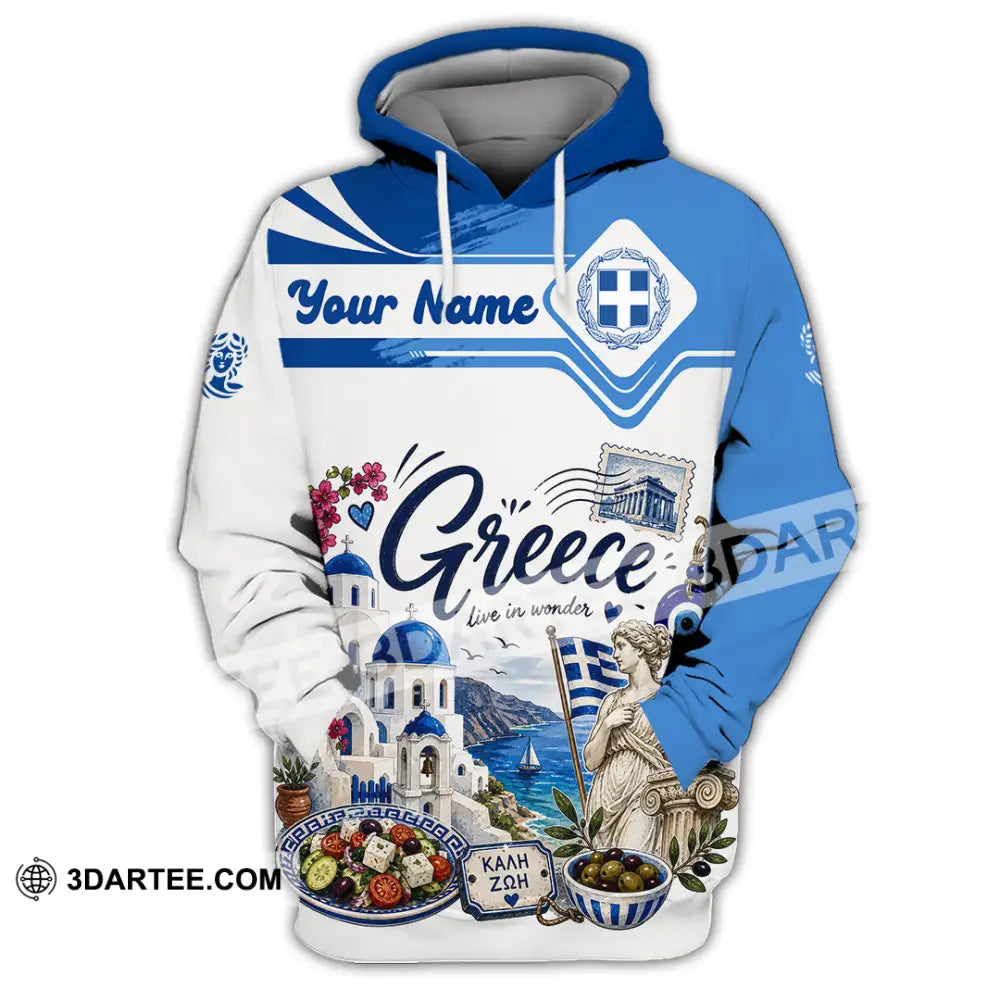 Unisex Shirt - Custom Greece Shirt - Hoodie / S - T-shirt