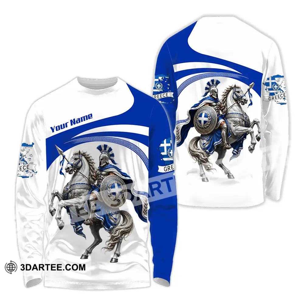 Unisex Shirt - Custom Greece Shirt - Long Sleeve Shirt / S - T-shirt