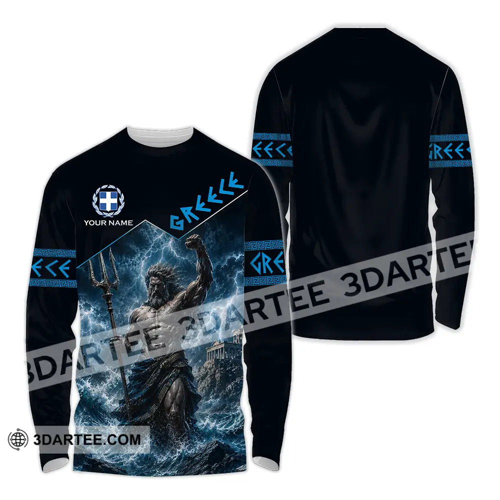 Unisex Shirt - Custom Greece Shirt - Long Sleeve Shirt / S - T-shirt