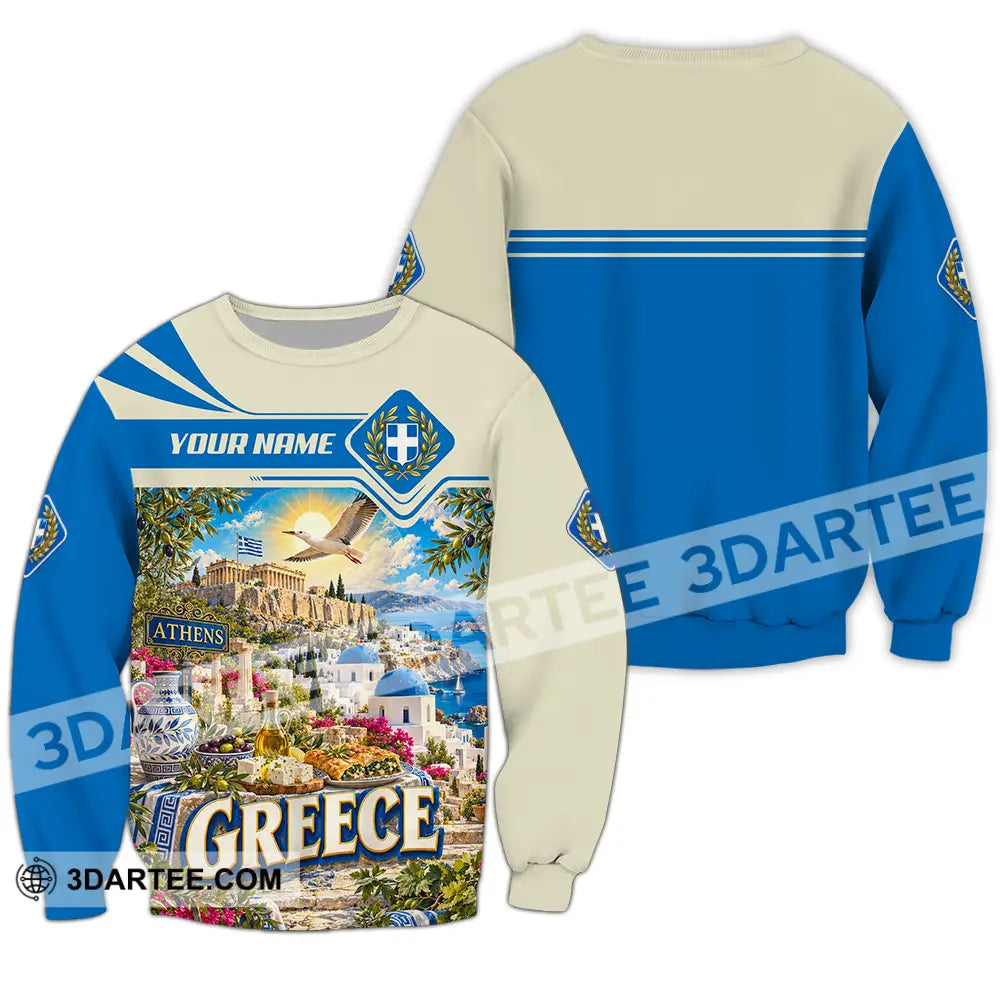 Unisex Shirt - Custom Greece Shirt - Long Sleeve / S - T-shirt