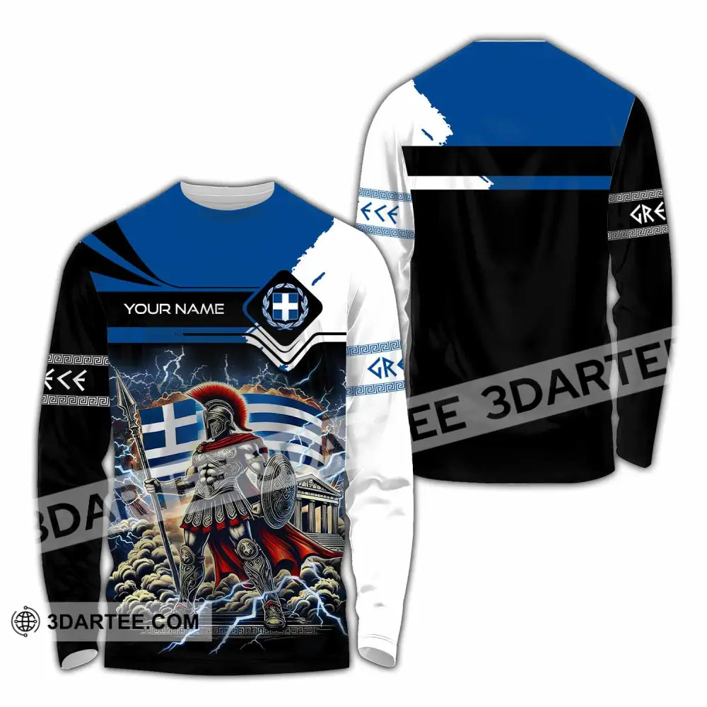 Unisex Shirt - Custom Greece Shirt Long Sleeve Shirt / S T-shirt