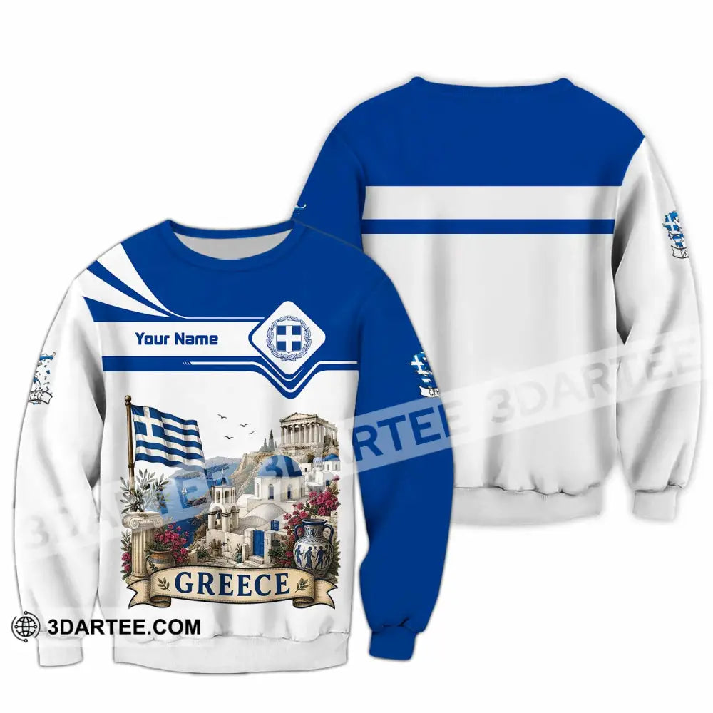 Unisex Shirt - Custom Greece Shirt - Long Sleeve / S - T-shirt