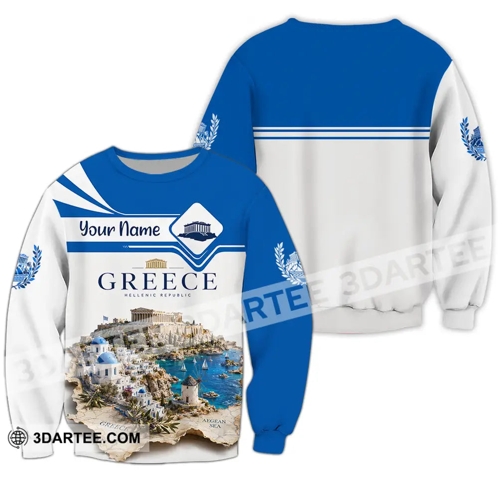 Unisex Shirt - Custom Greece Shirt - Long Sleeve / S - T-shirt