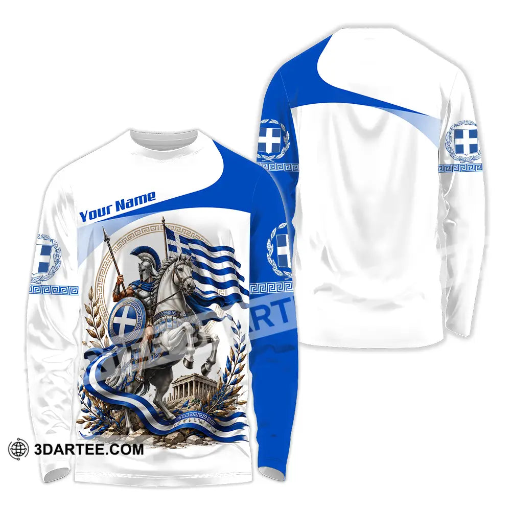 Unisex Shirt - Custom Greece Shirt - Long Sleeve Shirt / S - T-shirt